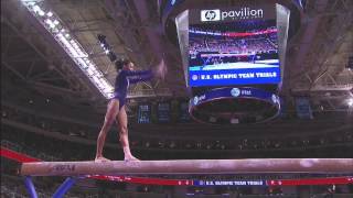 Gabby Douglas routines from the 2012 Olympic Gymnastics trials [upl. by Aelrac]