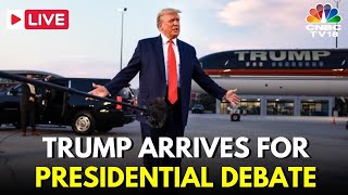 Donald Trump LIVE Trump Arrives in Philadelphia for US Presidential Debate  Trump vs Harris  N18G [upl. by Peppel]