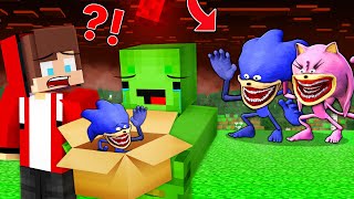 JJ and Mikey SAVE Baby SHIN SONIC TAPES From EVIL SCARY PARENTS in Minecraft Maizen [upl. by Eiramanad]