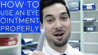 How To Use Eye Ointment  How To Apply Ointment To The Eyes  How To Administer An Eye Ointment [upl. by Tarsuss]