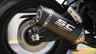 SCProject SC1S muffler for Yamaha MT07  Tracer 700  Racing [upl. by Aiuoqes394]