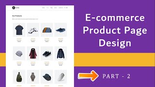 Ecommerce Shop Page Design HTML and CSS step by step  Ecommerce website HTML CSS [upl. by Brower492]