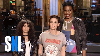 Leslie Jones Is a Big Fan of SNL Host Kristen Stewart amp Alessia Cara [upl. by Semela816]