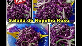 Salada de Repolho Roxo como Corto e Tempero [upl. by Germayne3]