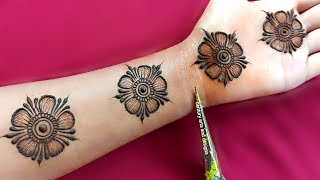 New stylish front hand mehndi design  Easy Mehndi Design  Simple Mehndi Design  mehndi  mehndi [upl. by Ahsienar837]