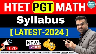 HTET PGT Maths Syllabus 2024 Latest Complete Analysis [upl. by Downs]