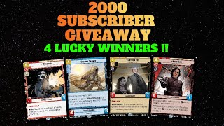 2000k Subscriber WINNERS   Shadows of the Galaxy  Star Wars Unlimited  Game Play amp Deck Tech [upl. by Thorman]