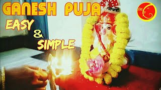 Ganesh chaturthi puja vidhi easy and simple at home 2021 Bengali procedures [upl. by Xonnel]