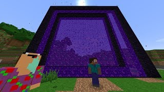 COMO PASAR A UN PORTAL A TRAVES DE OTRO PORTAL 2 NOOB LO ASEN MINECRAFT TROLL [upl. by Allenotna]