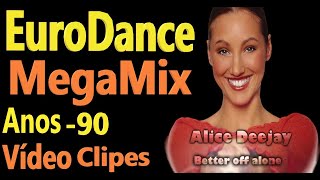 EuroDance  MegaMix Anos 90 Vídeo Clipes [upl. by Assirac97]