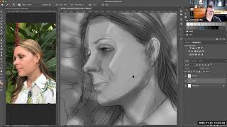 How to Paint A Digital Portrait in Photoshop Pt 2 [upl. by Nhojleahcim]