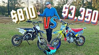 Cheap Chinese Pit Bike Vs Expensive Pit Bikes XPro Storm 125cc vs Honda Crf 110 [upl. by Kalila]