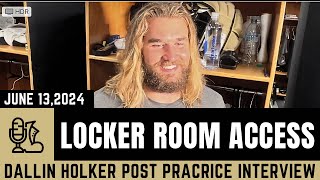 Dallin Holker post practice interview  Saints Mini Camp Day 3 [upl. by Anerroc]