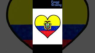 Drawing Ecuador Love Flag [upl. by Chauncey]