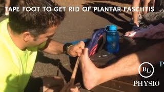 Running  Tape Your Foot To Get Rid of Plantar Fasciitis  BL Physio RIF REV Series [upl. by Nedac919]