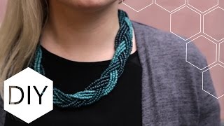 DIY sieraden maken met Kralenhoekje  gevlochten kralenketting [upl. by Ellehsal524]