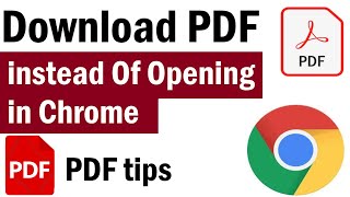 How To Download PDF instead of opening in browser Chrome  How To Download PDF File Without Opening [upl. by Htir]