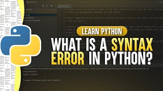 What Is A Syntax Error In Python [upl. by Hairahcez]