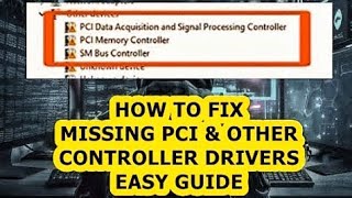 Device Manager ErrorsPCI data acquisition and signal Processing controller PCI memory controller [upl. by Onnem]