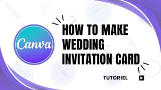 How to make wedding invitation card in Canva [upl. by Luhem]