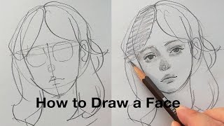 How to draw a Face  We practice together slowly and steadily [upl. by Angela]