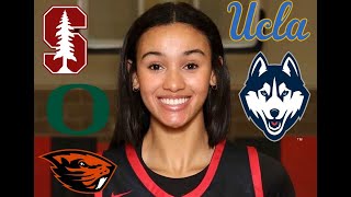 WBB Now E10 Stanford Oregon UConn UCLA Recruiting 2025 Star Jasmine Davidson  NCAA WBB 2022 [upl. by Ydde]