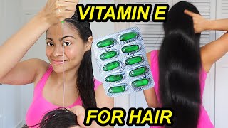 VITAMIN E CAPSULES FOR EXTREME HAIR GROWTH  Stop hair fall amp Fix Rough Frizzy hair [upl. by Amadus521]