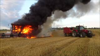 case ih combine 2188 AXIALFLOW 2012 on fire 2012 [upl. by Arabelle]