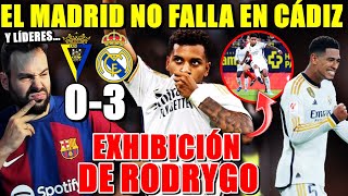 EXHIBICIÓN de RODRYGO y el MADRID GOLEA 03 al CÁDIZ  DOBLETE de RODRYGO  NO FALLAN y son LÍDERES [upl. by Karolina678]