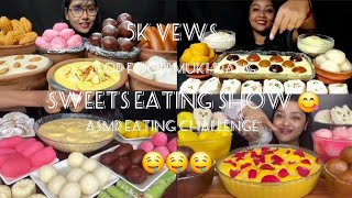 sweets eating show 😋 asmr eating competition 🤤asmr mukbang eating show 😋 sweet eating show [upl. by Oneil933]