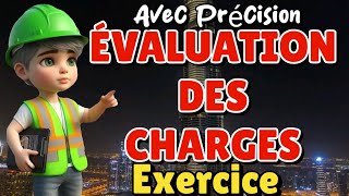 comment FAIRE LA descente DE charges Levaluation des CHARGES SUR UNE POUTRE CONTINUE [upl. by Ahtibbat]