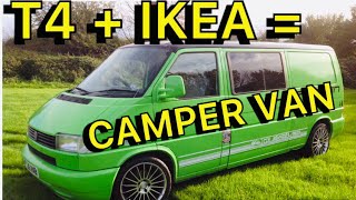 VW T4 DIY Camper van Conversion Using Ikea furniture Van life Self Build Van Tour  sprinter next [upl. by Lenard]