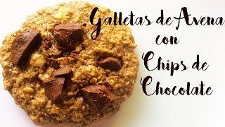 Cómo hacer Galletas de Avena con Chips de Chocolate ¡y almendras  Receta fácil y rápida [upl. by Avir]