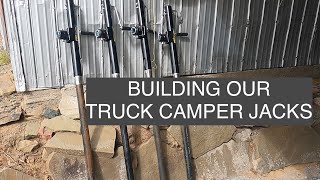 Unloading Our Camper amp Building DIY Truck Camper Jacks truckcamper [upl. by Laeira]