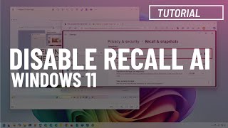 Windows 11 Disable Windows Recall AI 3 methods [upl. by Aenel]