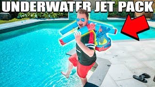 UNDERWATER JETPACK CHALLENGE 📦🚀 [upl. by Shipp]