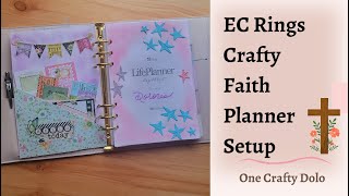 Erin Condren Rings Crafty Faith Planner Setup [upl. by Grail]