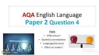 AQA English Language Paper 2 Question 4 Part 1 [upl. by Atteynek]