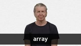 How to pronounce ARRAY in American English [upl. by Duane]