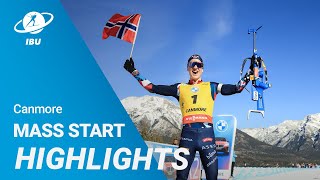 World Cup 2324 Canmore Men Mass Start Highlights [upl. by Ecad]