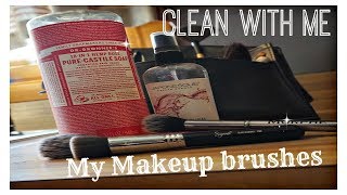 HOW I CLEAN MY MAKEUP BRUSHES  DR BRONNERS CASTILE SOAP  DANIELA DIARIES [upl. by Adnarym]