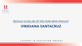 HSF 2016 Female Scholar of the Year SemiFinalist  Viridiana Santacruz [upl. by Jemimah]