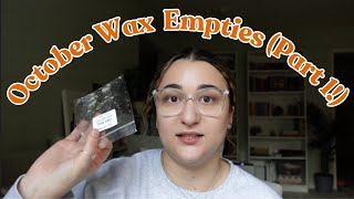 OCTOBER WAX MELT EMPTIES PART 1 🎃🖤 [upl. by Adnolat]