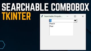 Searchable Tkinter Combobox with visible Dropdown while Editing Text [upl. by Eitirahc]