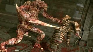 Dead Space 1 The Hunter  Regenerator boss fight [upl. by Nwahsuq]