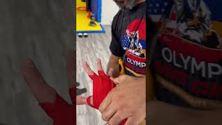 How to hand bandage for boxing 🥊 [upl. by Gawlas604]