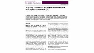 A quality assessment of randomized controlled trial reports in endodontics [upl. by Yankee736]