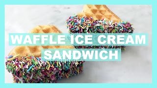 Waffle ice cream sandwich recipe [upl. by Rramahs]