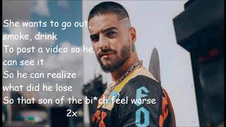 Maluma  HP letraenglish lyrics [upl. by Kendell]