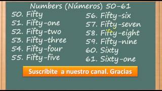 Cómo Aprender Inglés  Rápido y Fácil  Los números de 50 a 61 [upl. by Hagai]